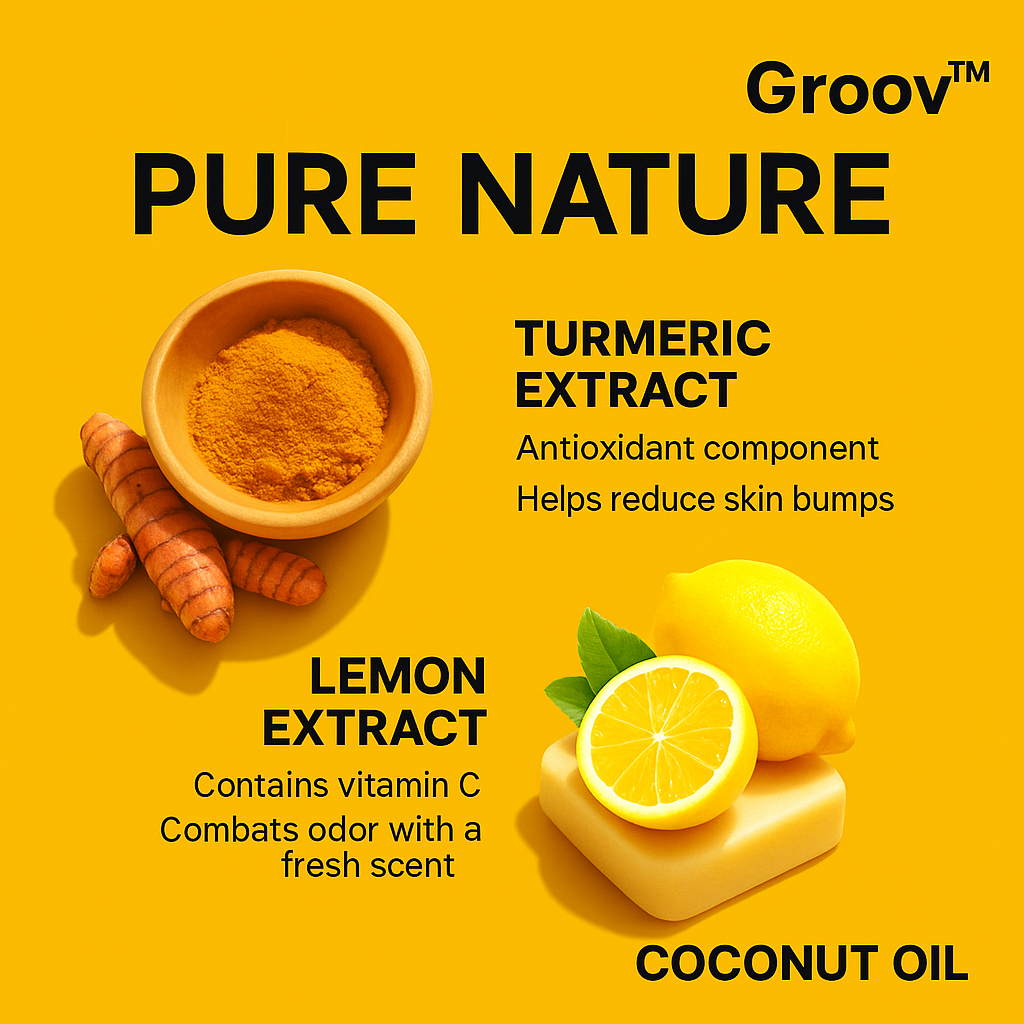 Groov™ Odor Defense Soap – Turmeric, Lemon & Coconut Formula